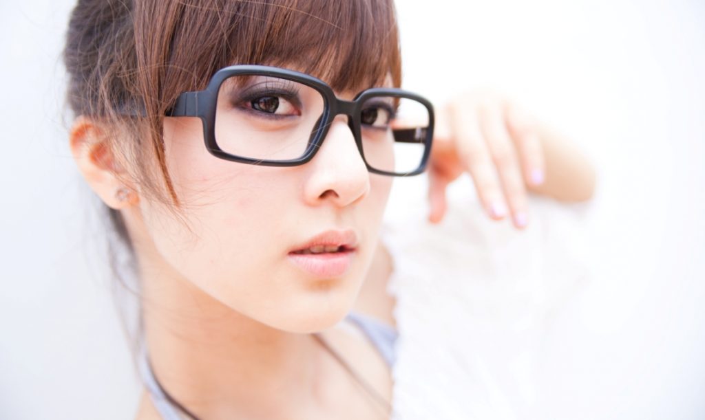 female with glasses