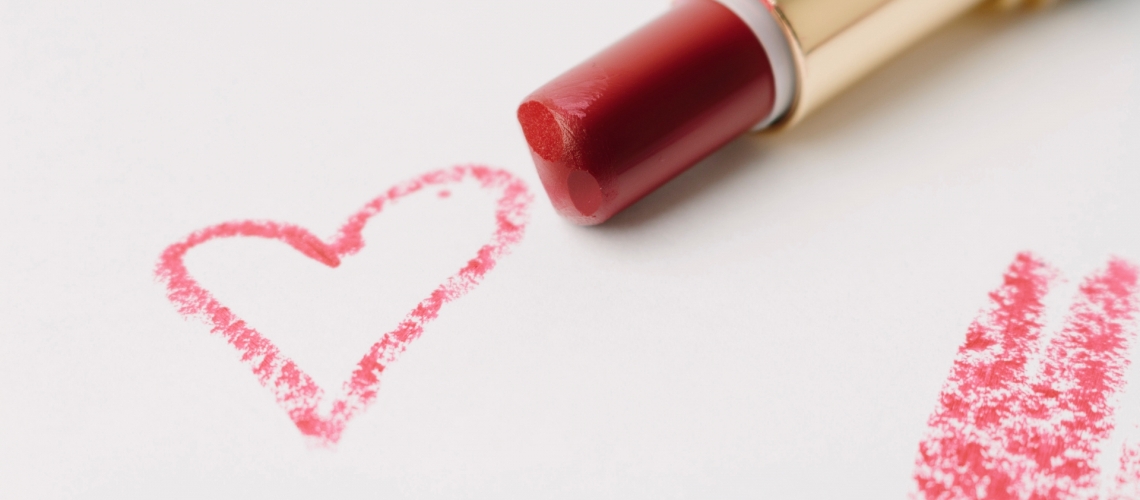 message written with lipstick