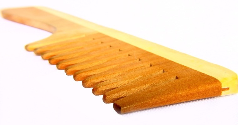two-toned wooden comb